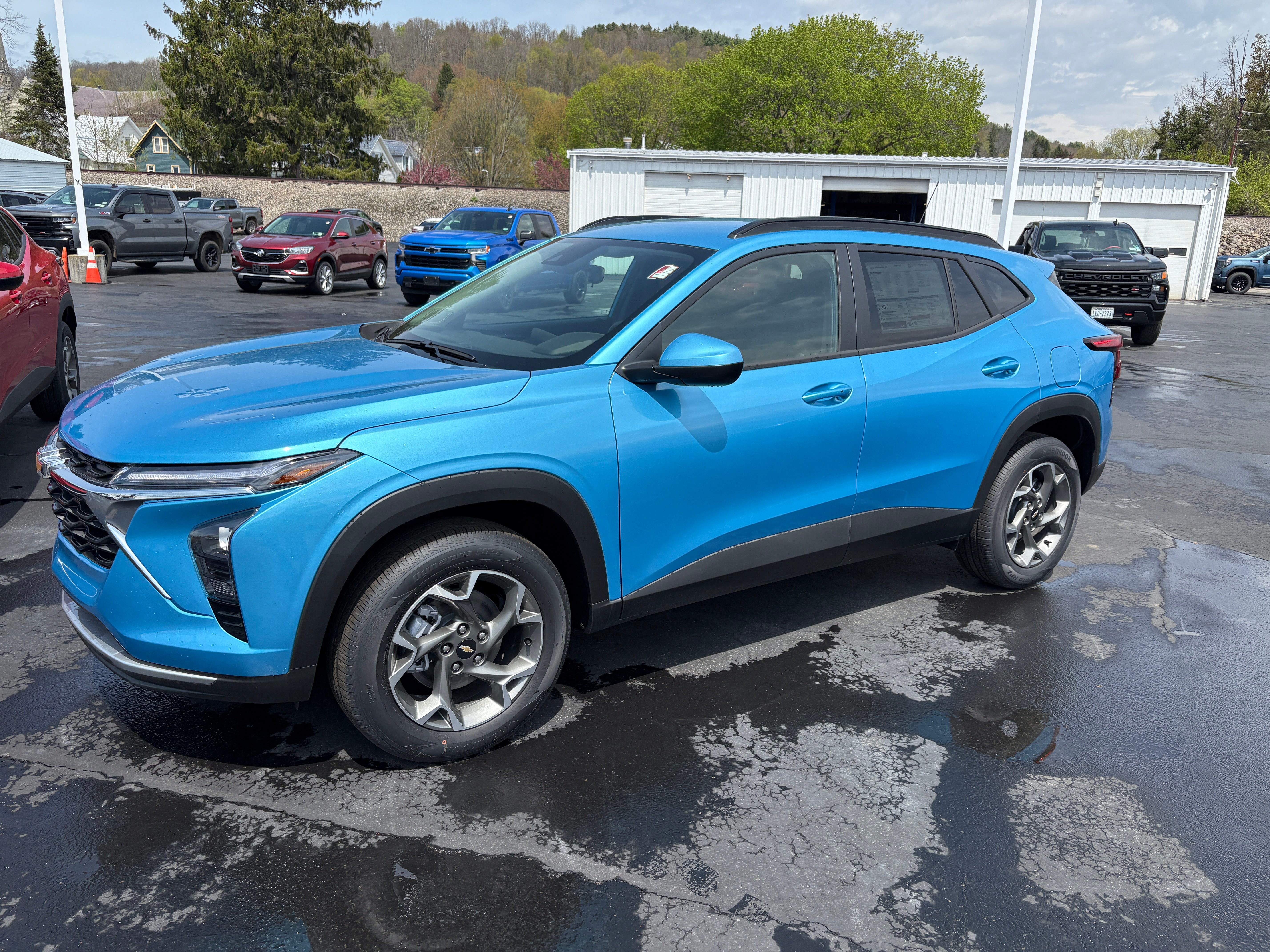 2026 Chevrolet Trax LT in Marina Blue Metallic — front three-quarter view